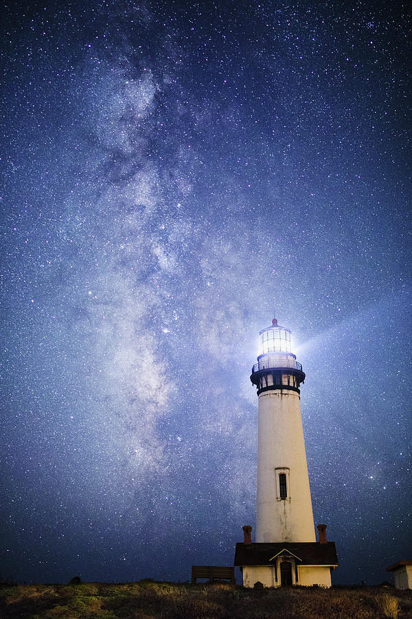 Lighthouse Photograph - Under The Stars by Erick Castellon
