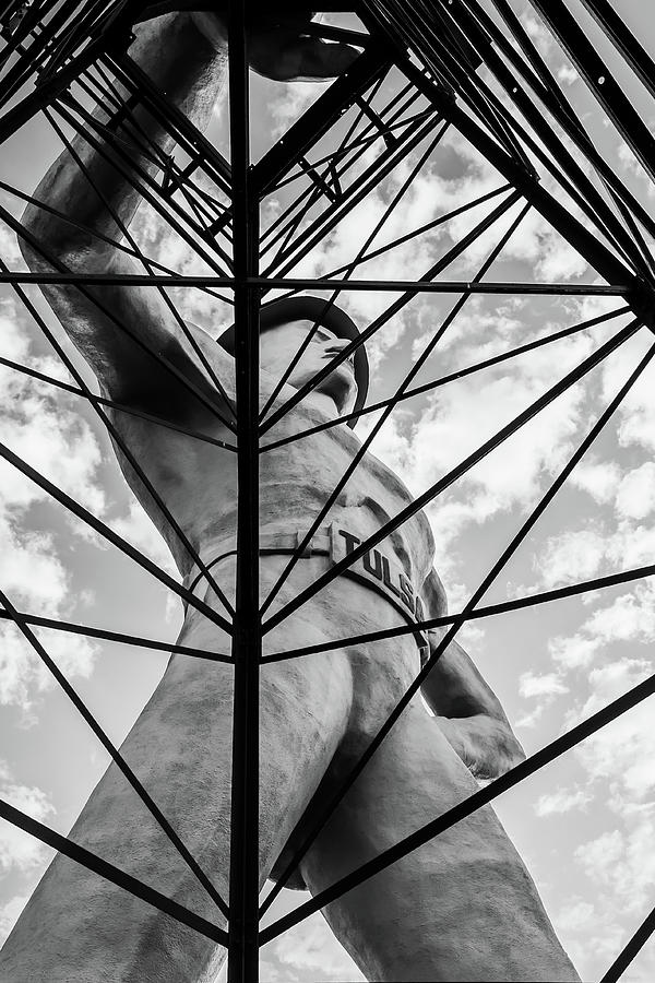 Under the Tulsa Driller - Black and White Edition Photograph by Gregory Ballos