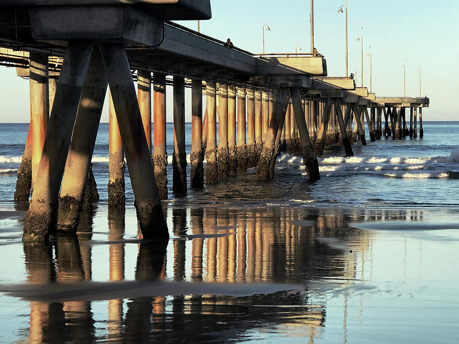 Under the Venice Beach Pier Photograph by Art Block Collections