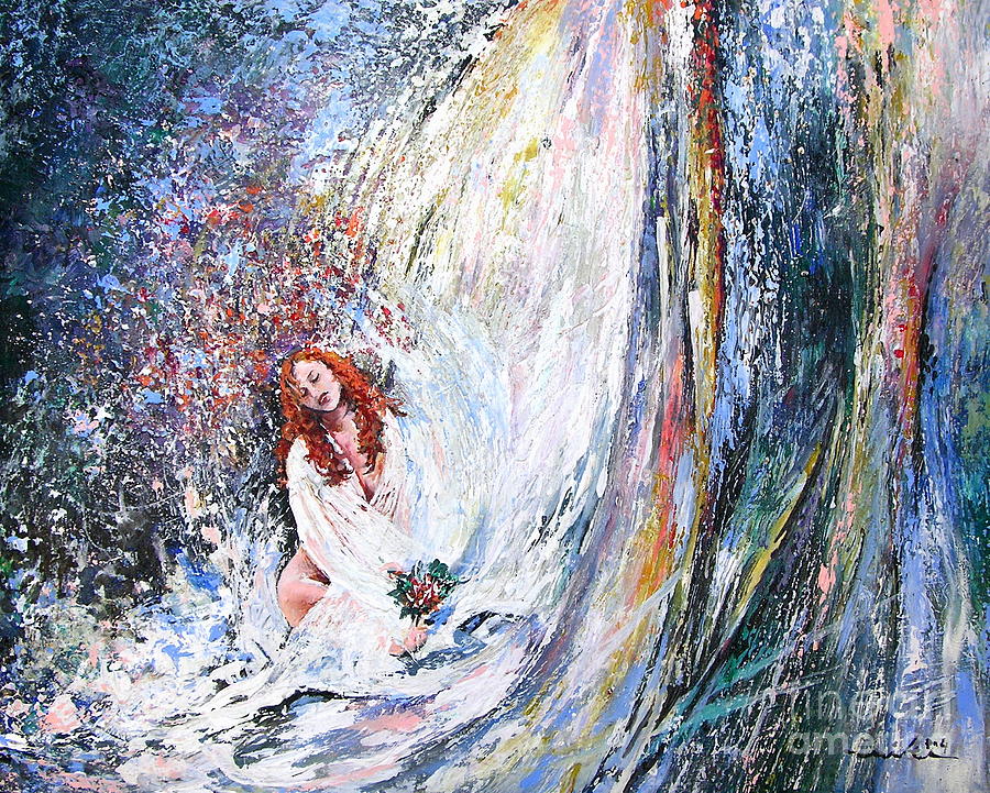 Under The Waterfall  by Miki De Goodaboom