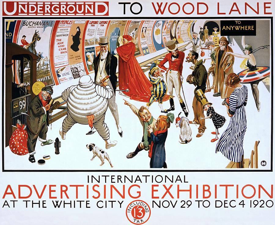 Underground to Wood Lane to anywhere, 1920 Painting by Vincent Monozlay