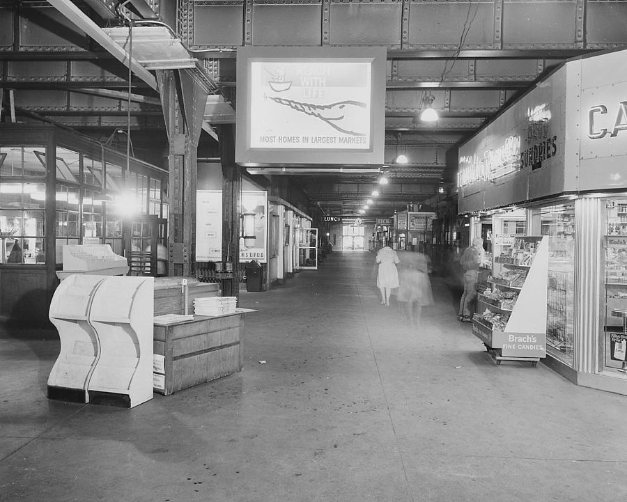  Chicago Passenger Terminal Commuter Concourse - 1961  Photograph by Chicago and North Western Historical Society