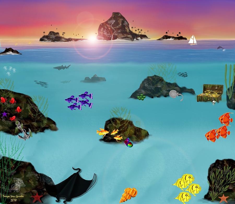 Fish Digital Art - Undersea View by Tanya Van Gorder