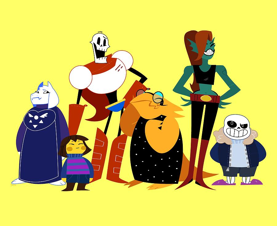 Undertale Cartoon Style Drawing by Mary Leroy