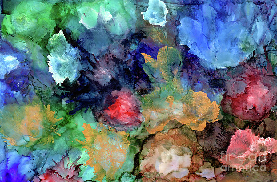 Underwater Blossoms Painting by Eunice Warfel