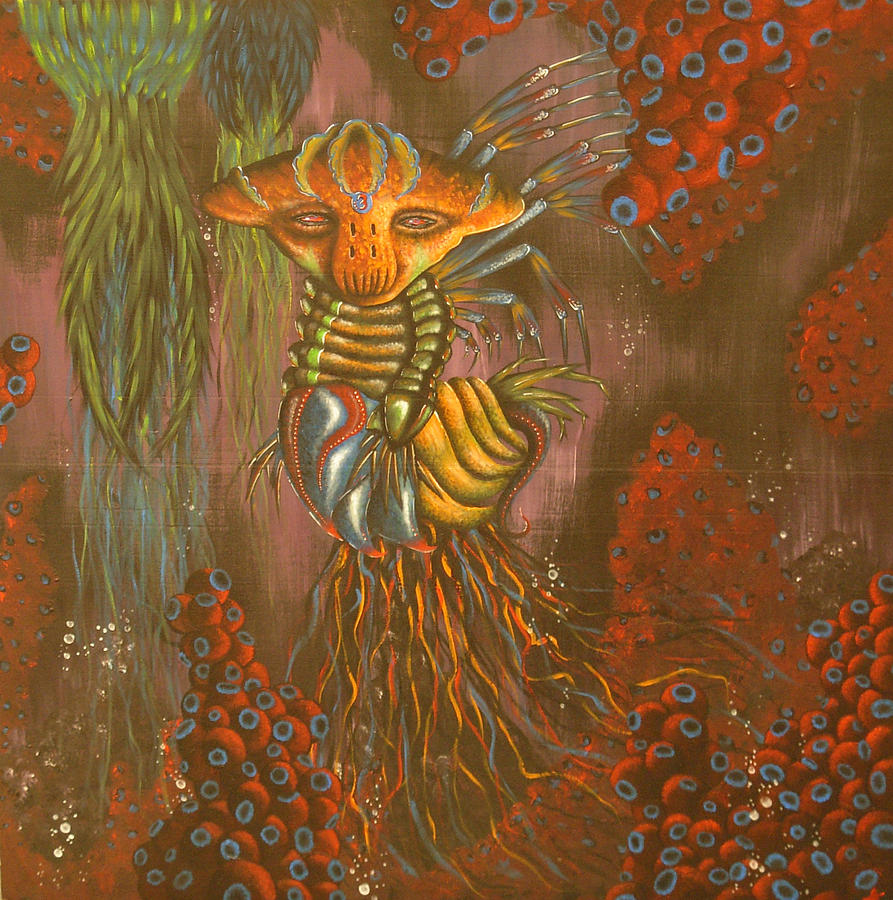 Underwater Painting - Underwater Creature by Alysa Sheats Underwater Painting - Underwater Creature by Alysa Sheats