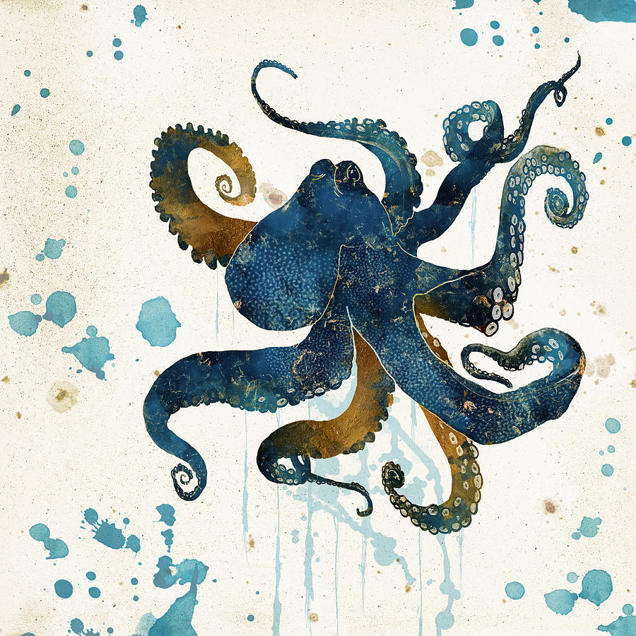 Octopus Digital Art - Underwater Dream III by Spacefrog Designs