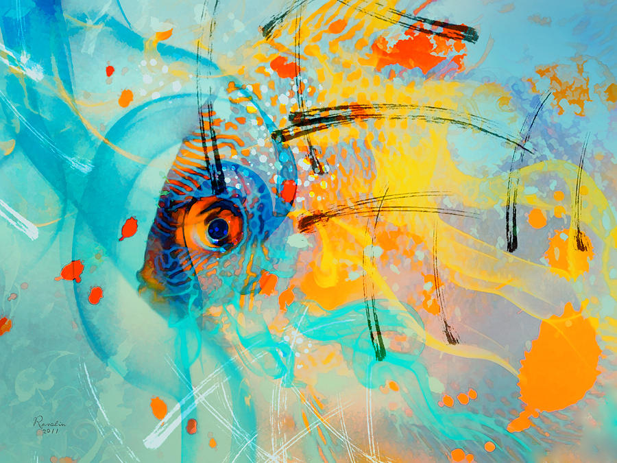 Fish Painting - underwater fantasy II by Rosalina Atanasova Fish Painting - underwater fantasy II by Rosalina Atanasova