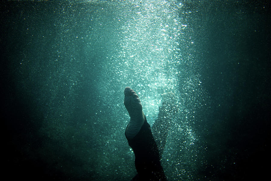 Underwater Foot Photograph by Gemma Silvestre