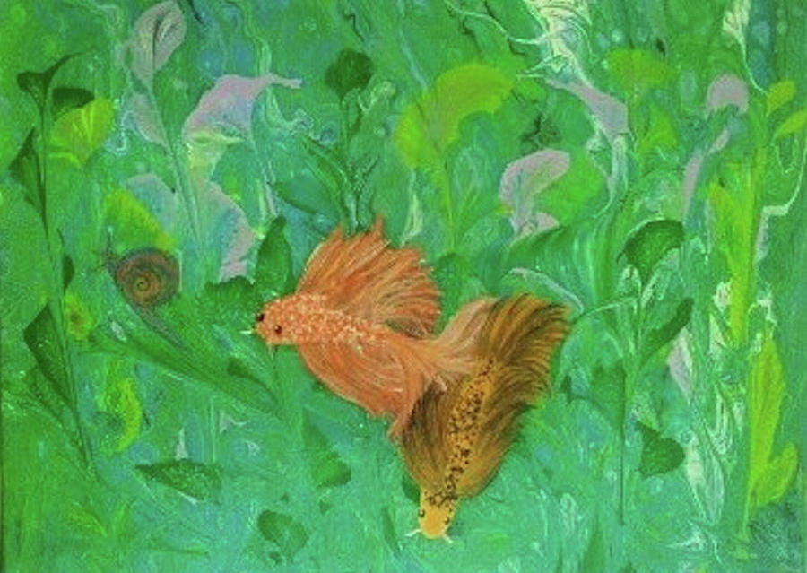 Abstract Painting - Underwater Garden by Diana Robbins Abstract Painting - Underwater Garden by Diana Robbins