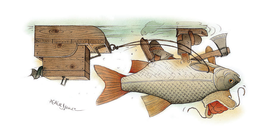 Underwater Painting by Kestutis Kasparavicius Underwater Painting by Kestutis Kasparavicius