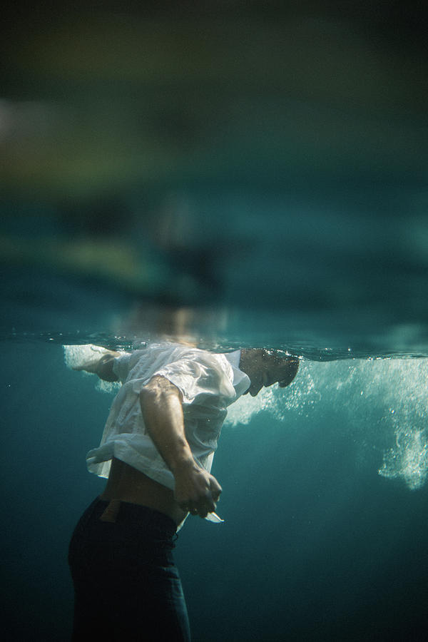 Underwater Man Photograph by Gemma Silvestre