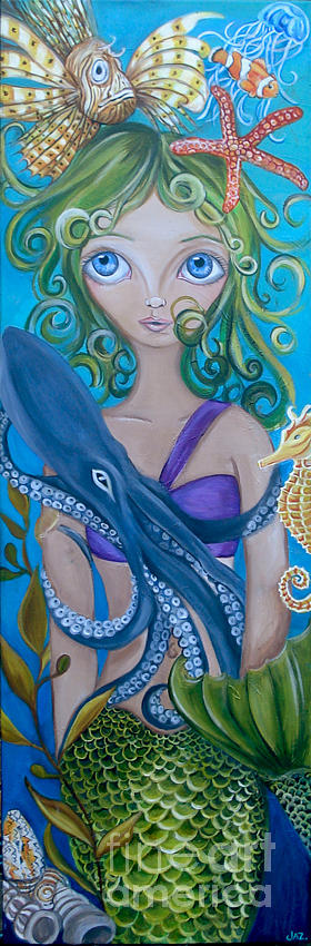 Mermaid Painting - Underwater Mermaid by Jaz Higgins