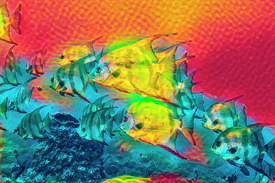 Underwater Rainbow of Abstract Watercolors Photograph by Debra and Dave Vanderlaan