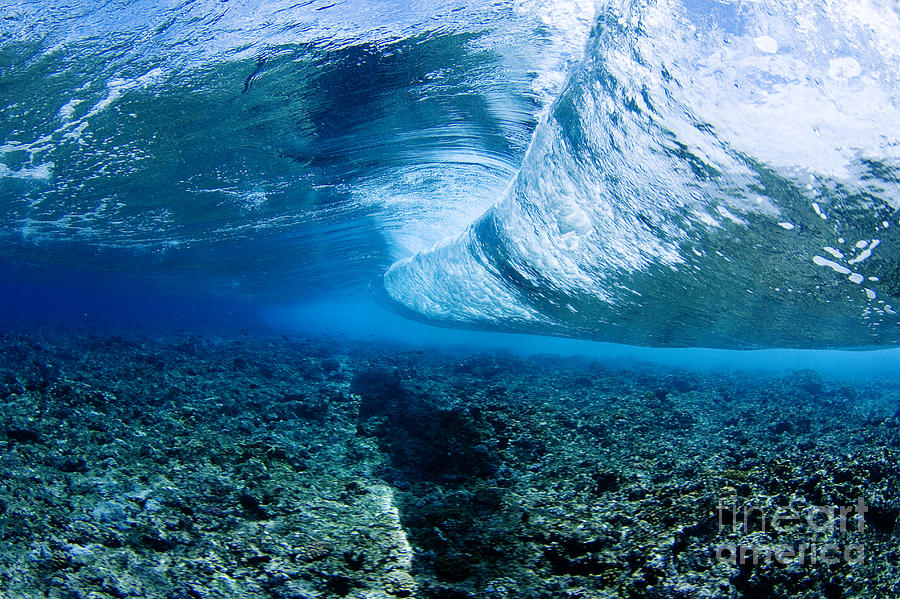 Underwater View of Wave Photograph by Dave Fleetham - Printscapes