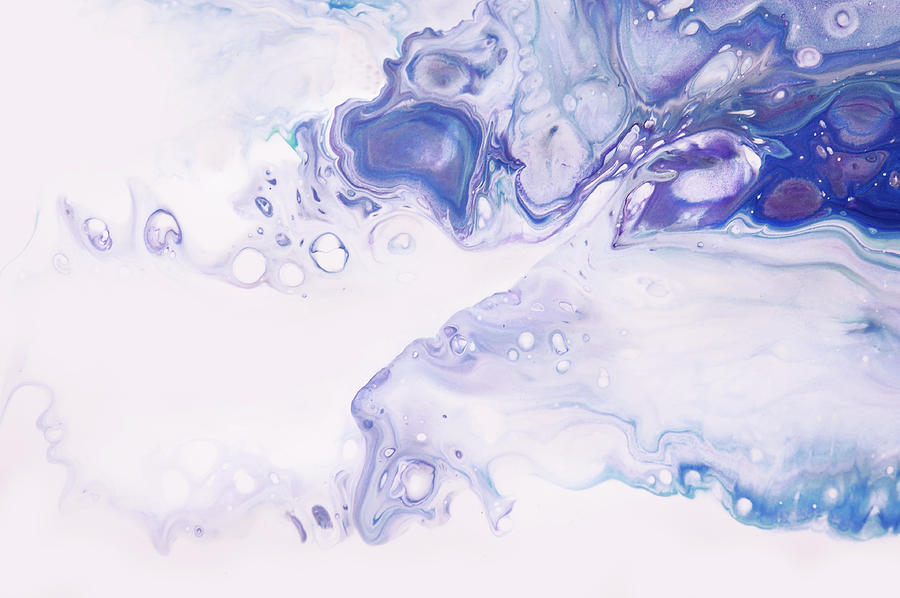 Underwater Worlds Fragment 3.  Abstract Fluid Acrylic Painting Photograph by Jenny Rainbow