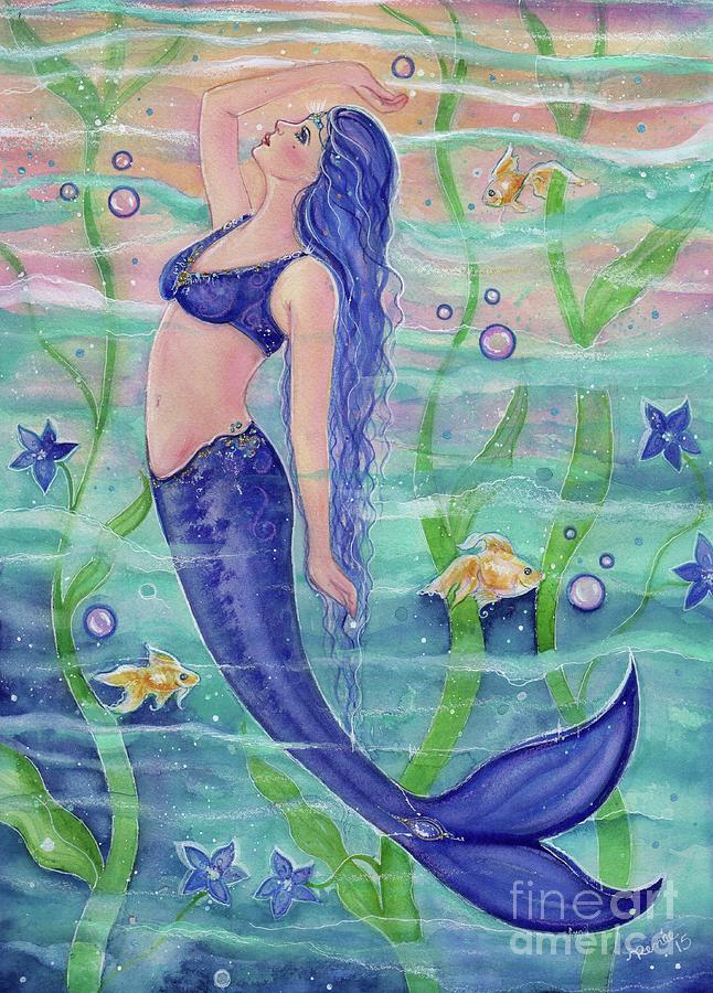 Undinia Mermaid Painting By Renee Lavoie Pixels