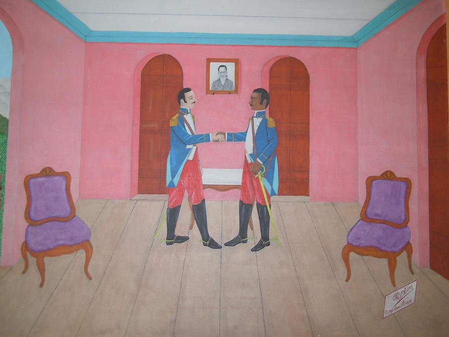 Une Entrevue De Petion  Et Dessalines Painting