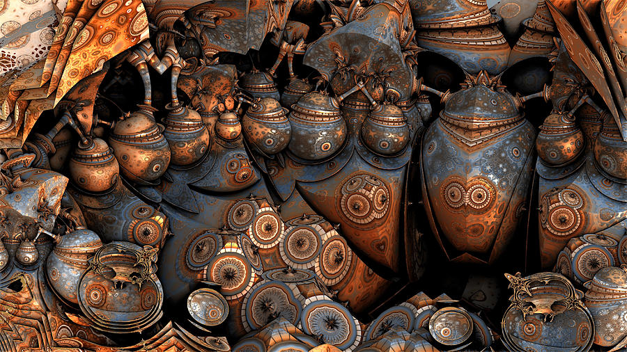 Unearthed Pottery Digital Art by Hal Tenny