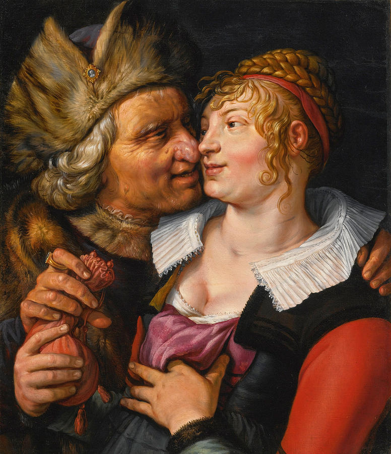 Unequal Lovers Painting by Hendrik Goltzius