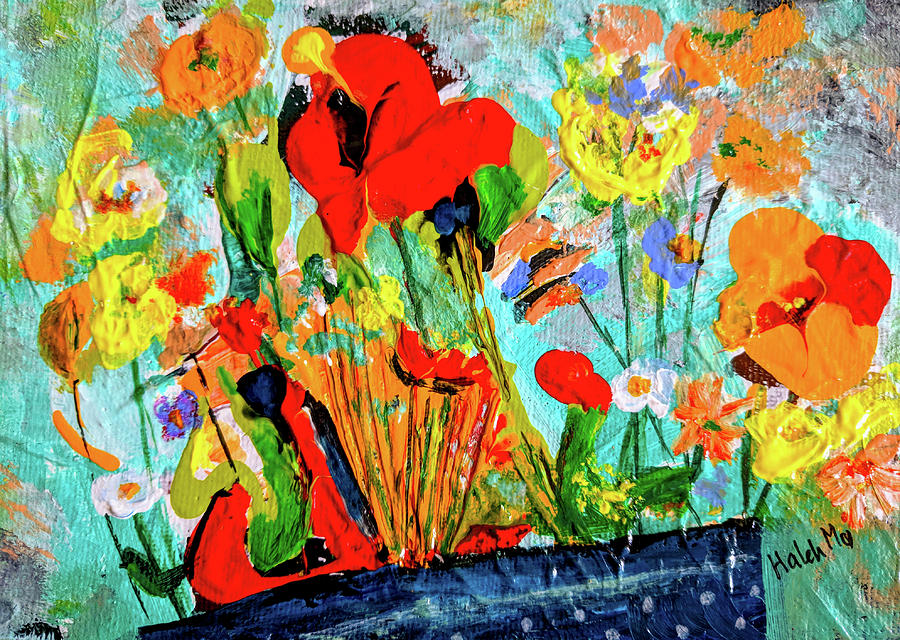 Beauty of Wild flowers Painting by Haleh Mahbod