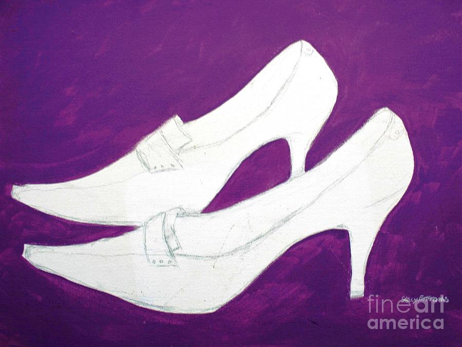 Unfinished Shoes Painting by Stacy C Bottoms