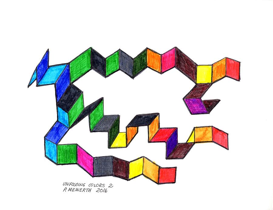 Unfolding Colors 2 Drawing by Paul Meinerth