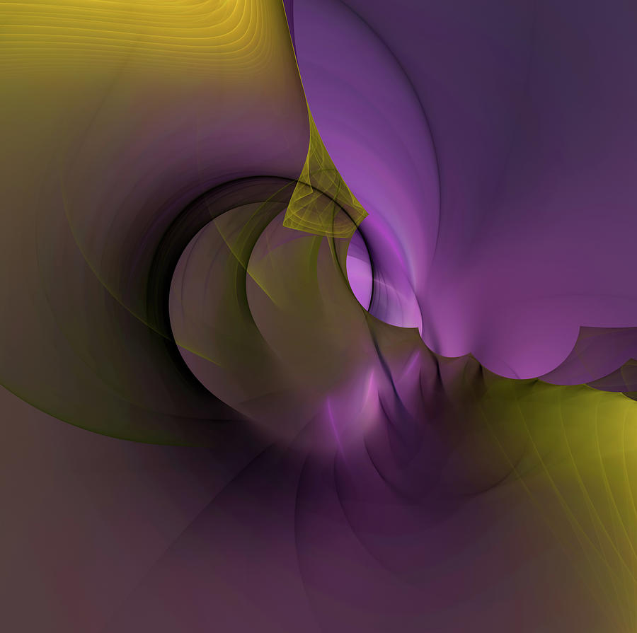 Purple Abstract Digital Art - Unfolding Emotion Abstract by Georgiana Romanovna