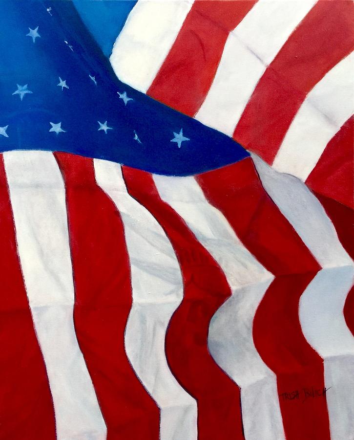 Unfolding Flag Lady Liberty by Trish Bilich Unfolding Flag Lady Liberty by Trish Bilich