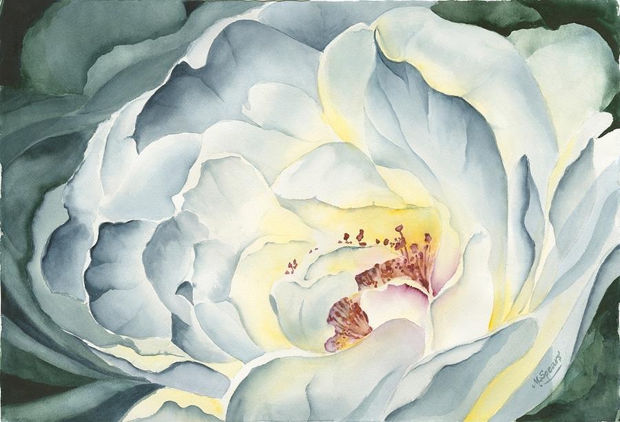 Flower Painting - Unfurled by Marty Spears Flower Painting - Unfurled by Marty Spears