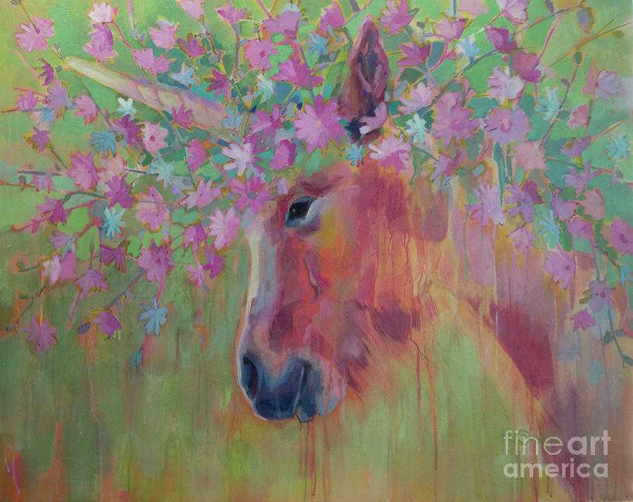 Unicorn Painting - Uni Corn Flower II by Kimberly Santini