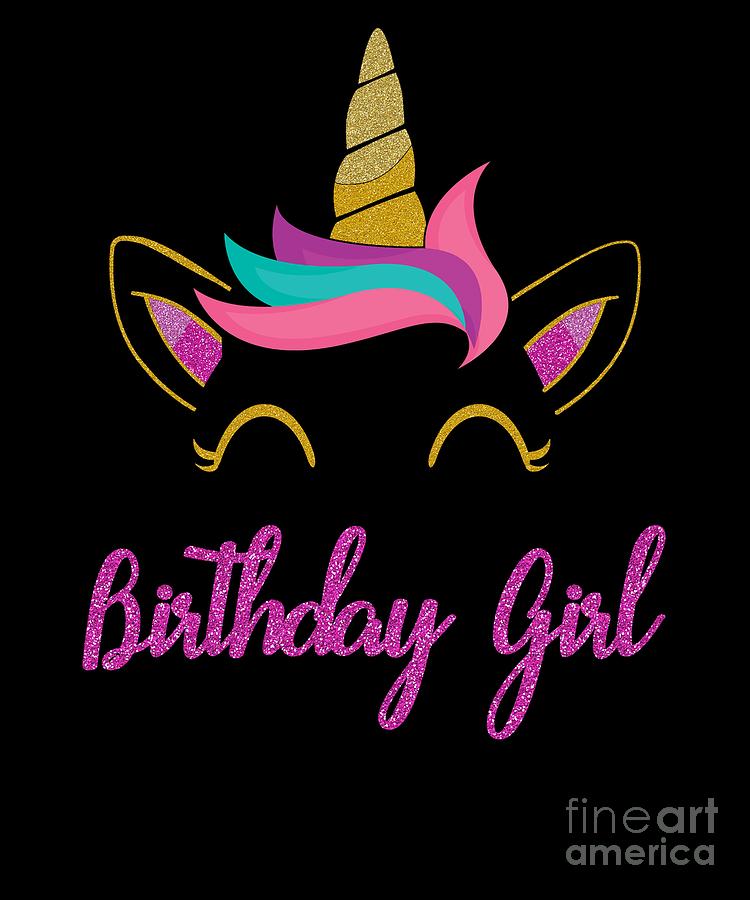 Unicorn Birthday Girl Digital Art by Carlos Ocon | Fine Art America