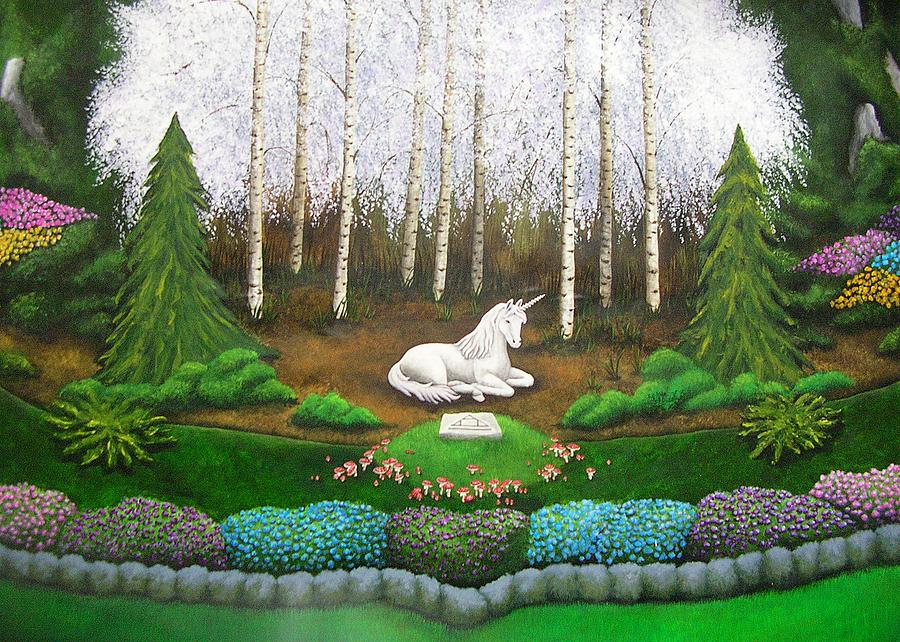 Unicorn Painting - Unicorn by Cindy D Chinn