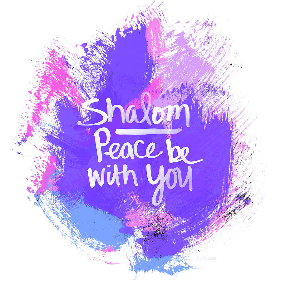 Shalom Mixed Media - Unicorn Colors Shalom- Art by Linda Woods by Linda Woods