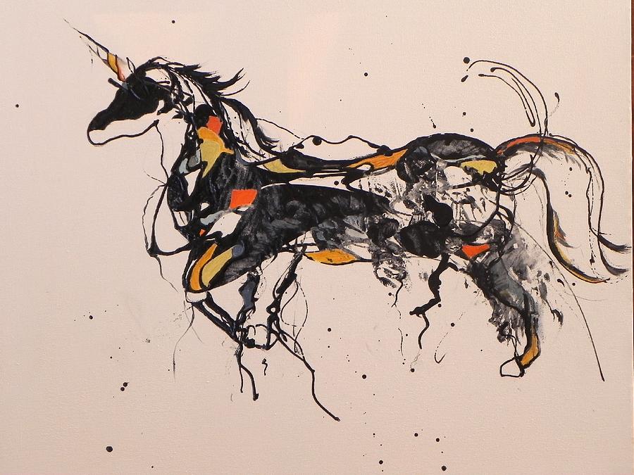 Unicorn Painting by Ilona Petzer