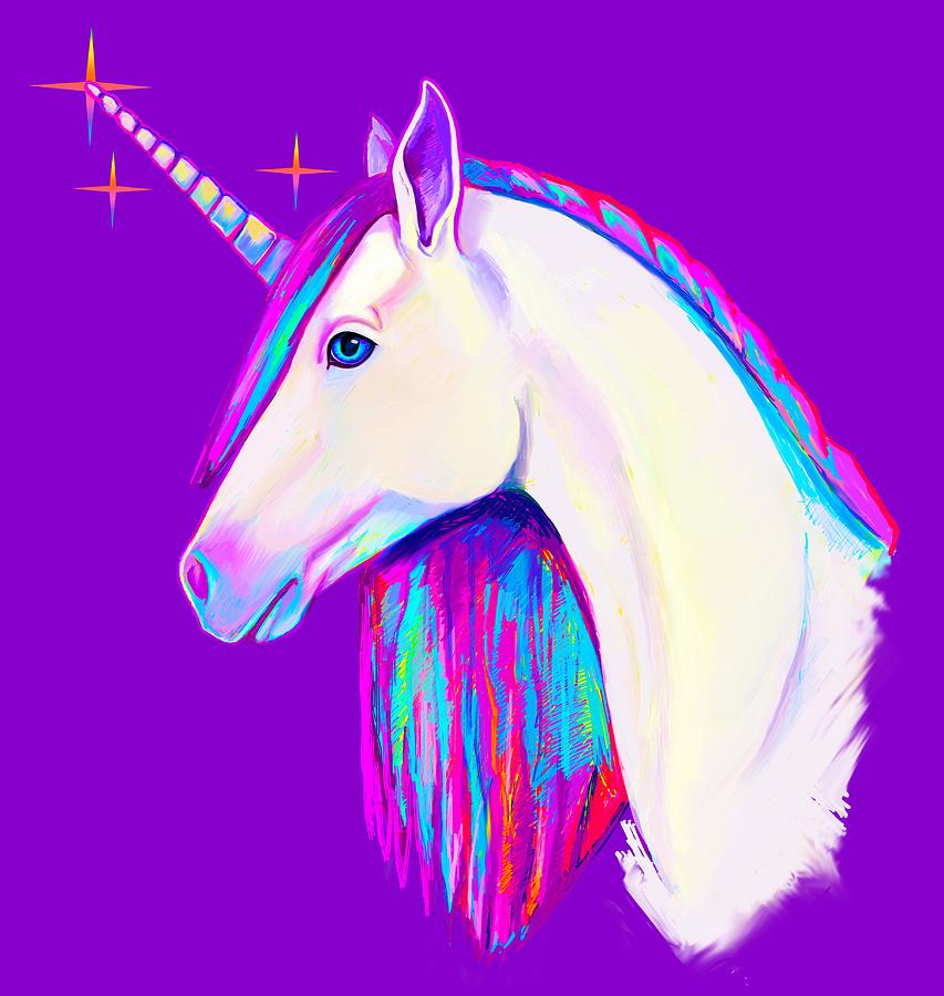 Unicorn in Colors Digital Art by A