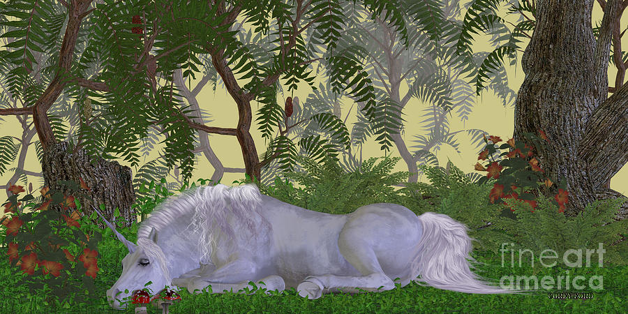 Unicorn Knoll Painting by Corey Ford