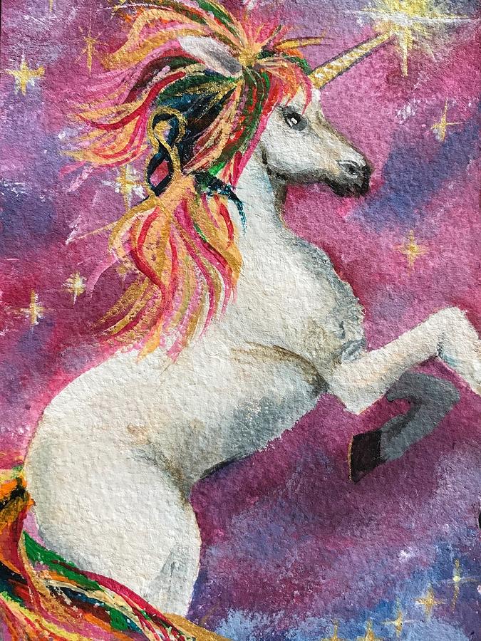 Unicorn Magic Painting by Deborah Naves