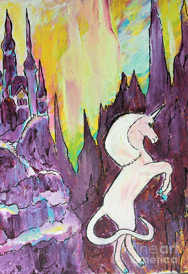 Unicorn Painting by Sandy DeLuca