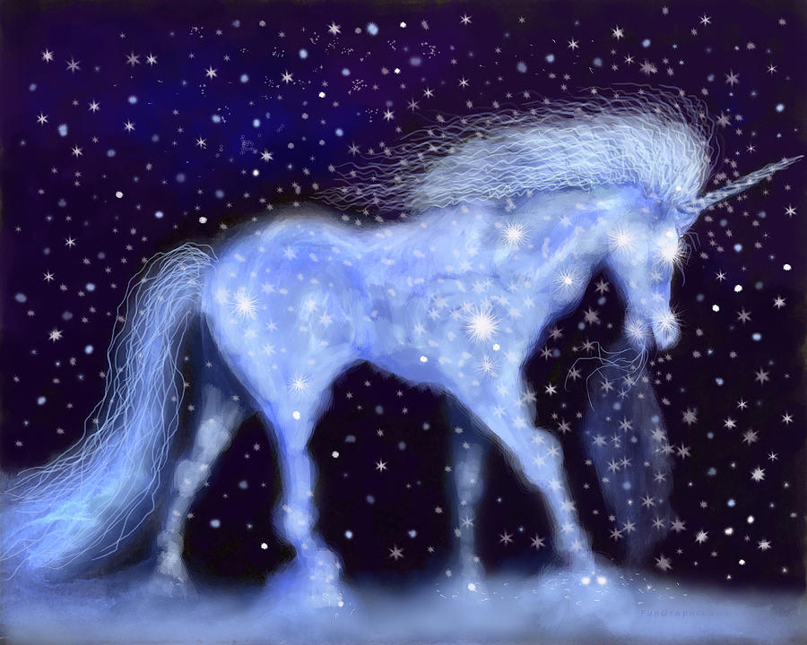 Unicorn Stars Digital Art by Kevin Middleton