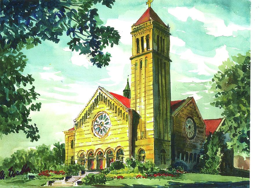 St. Louis Painting - Union Avenue Christian Church by Marilynne Bradley
