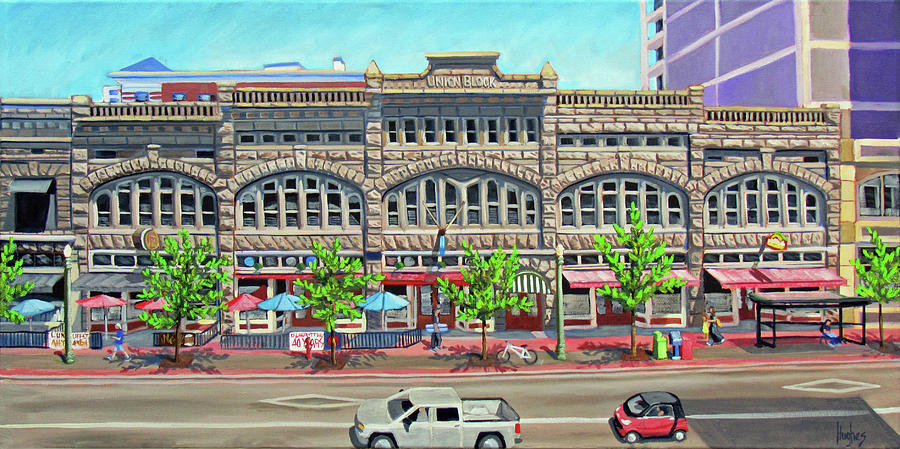 Union Block Building - Boise Painting by Kevin Hughes