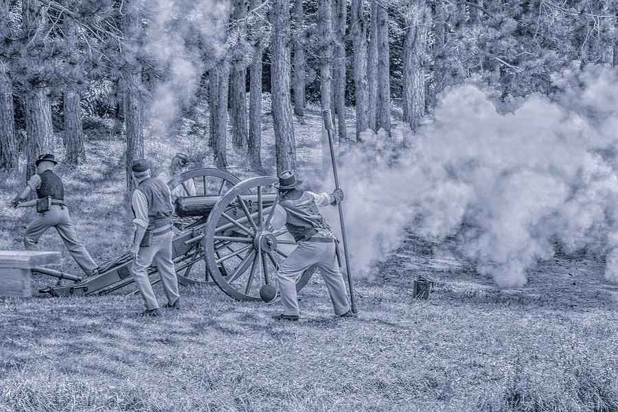 Union Cannon Civil War Toned Digital Art by Randy Steele
