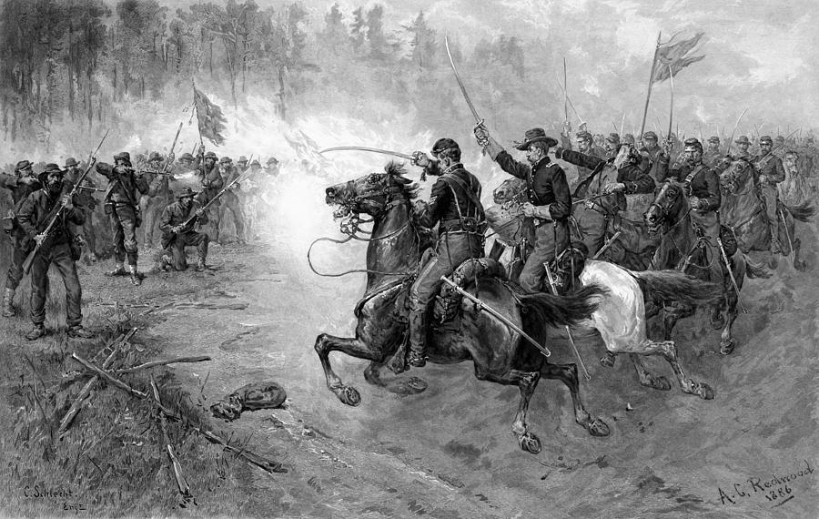 Union Cavalry Charge Drawing by War Is Hell Store