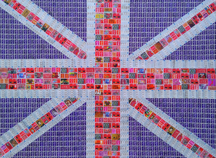 Union Jack - Purple Painting by Gary Hogben