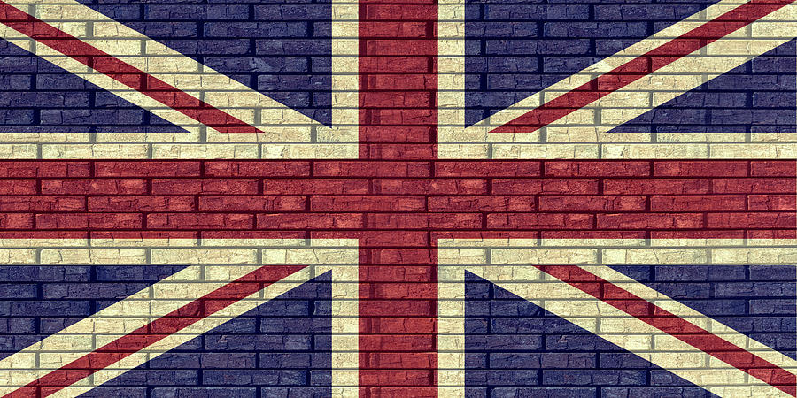 Flag of Great Britain Wall Digital Art by Roy Pedersen