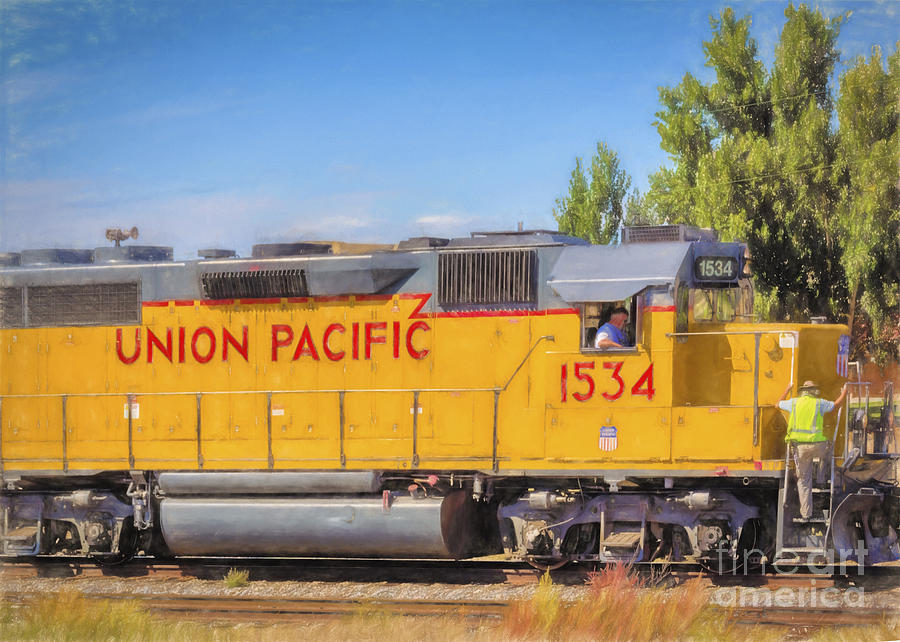 Sign Photograph - Union Pacific 1534 Colorado by Janice Pariza