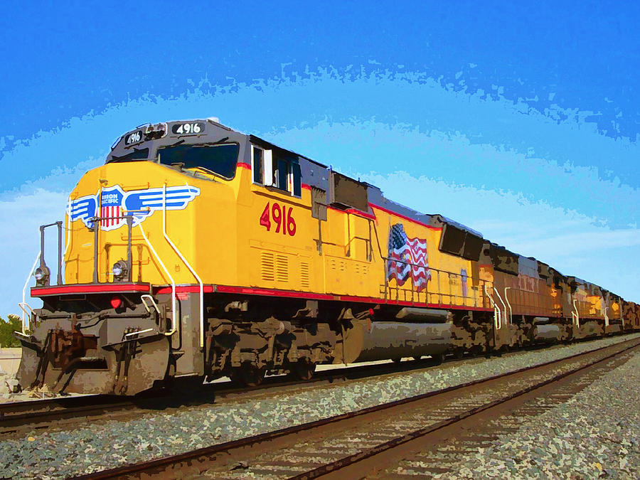 Union Pacific Mixed Media by Dominic Piperata