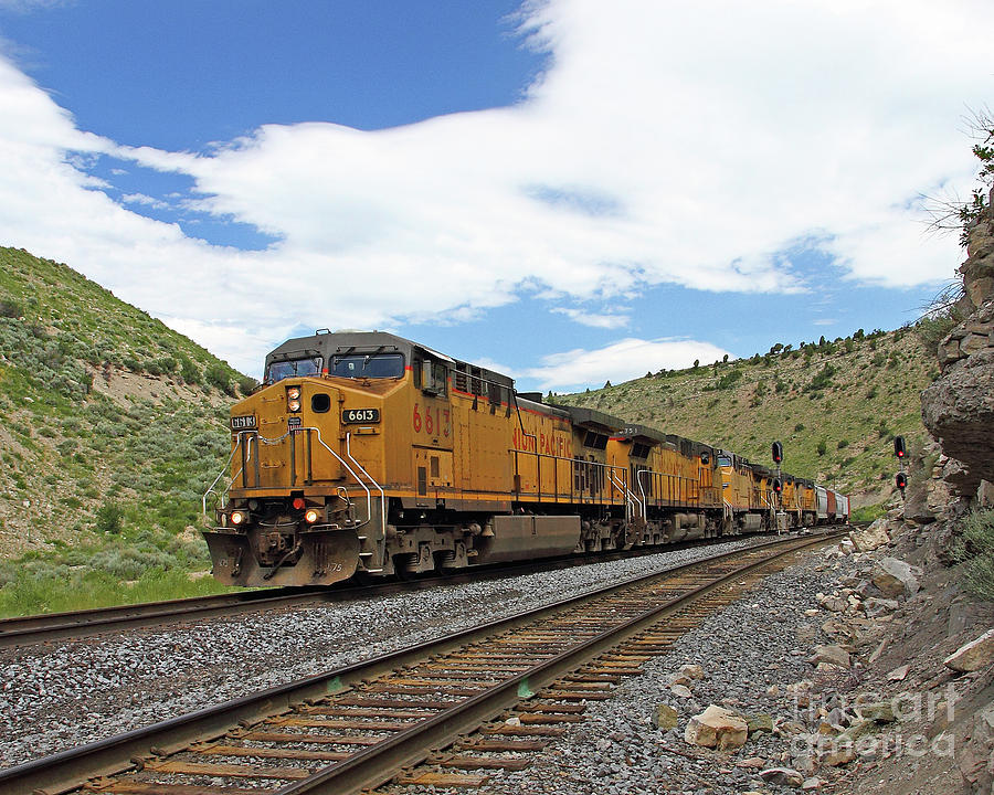 Union Pacific Freight in Price Canyon Utah Photograph by Malcolm Howard