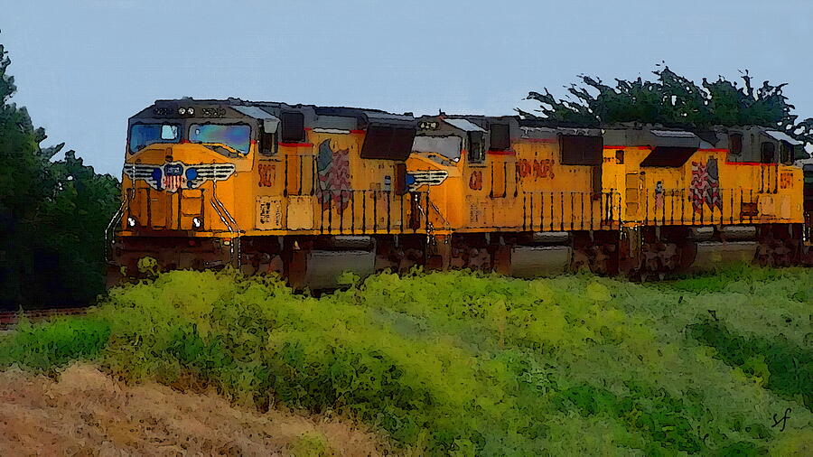 Union Pacific Line Mixed Media